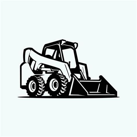 skid steer clipart black and white|loader clip art black and white.